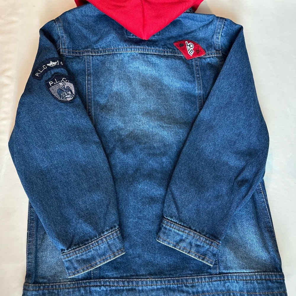 Kids Denim with Removable hoodie - Picture 2 of 3